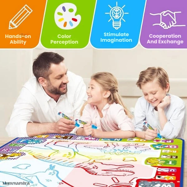 Magic Water Doodle Mat – Reusable, Mess-Free Learning for Kids with Skin friendly material