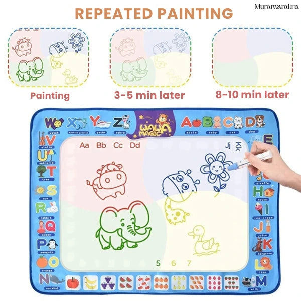 Magic Water Doodle Mat – Reusable, Mess-Free Learning for Kids with Skin friendly material