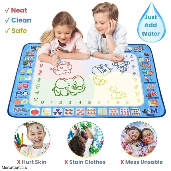 Magic Water Doodle Mat – Reusable, Mess-Free Learning for Kids with Skin friendly material